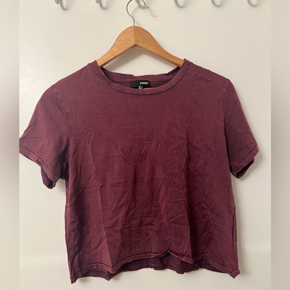 Wilfred Free Ribbed V-Neck Crop Top - Size Medium